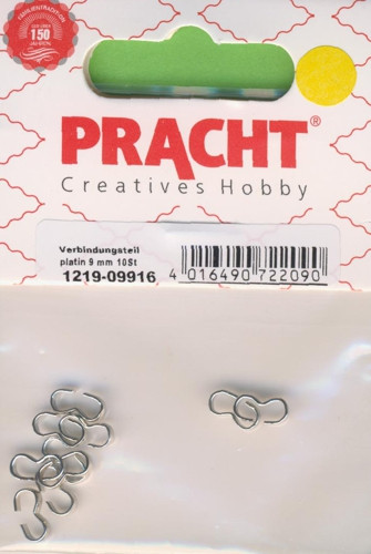 1219-09916 Verbindungsteil 9mm platin 10 Stück