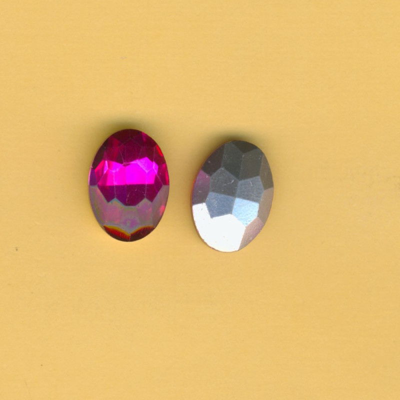 t0801309 Simili Rivoli Glasstein 13x18mm fuchsia