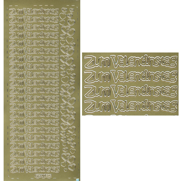 523g Sticker Zum Valentinstag gold