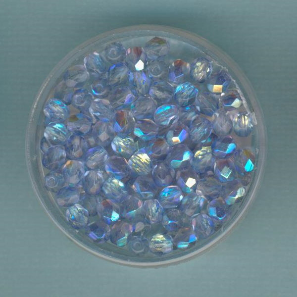 3045140 Glasschliffperlen 4mm mittelblau iris 100 Stück