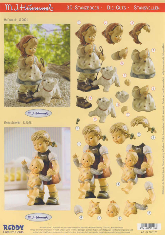 950128 3D Stanzbogen A4 M I Hummel Hol sie dir