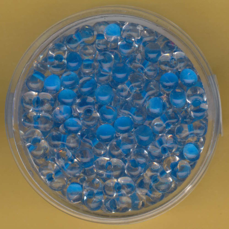 9644-174 Farfalle Perlen 6,5x3,2mm kristall blau 17g