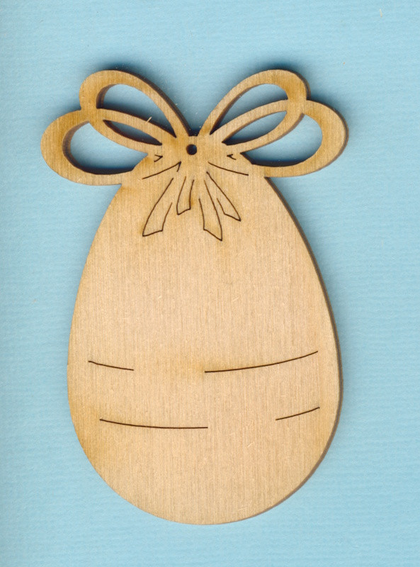eih7306 Holz Deko Ei mit Schleife 6cm