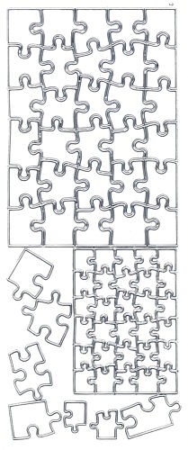 cl2503s Sticker Puzzle silber transparent