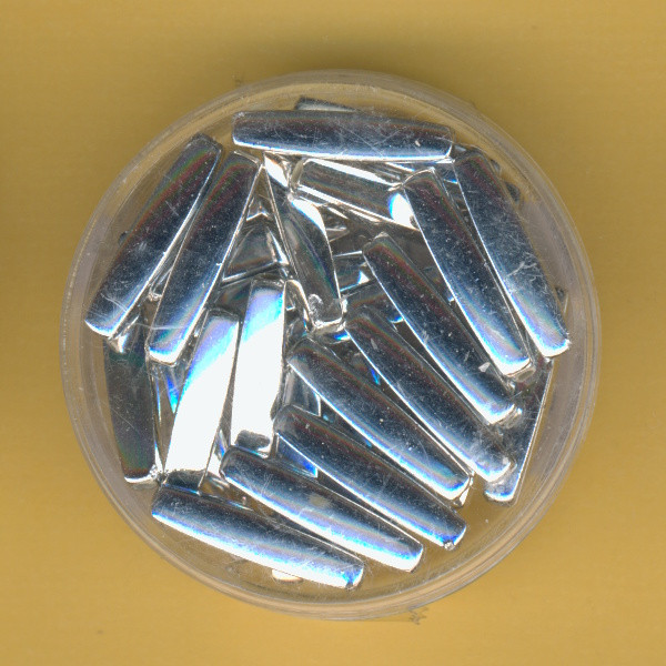 0807-18914 Wachsperlen Röhrchen 4x18mm silber 30 Stück