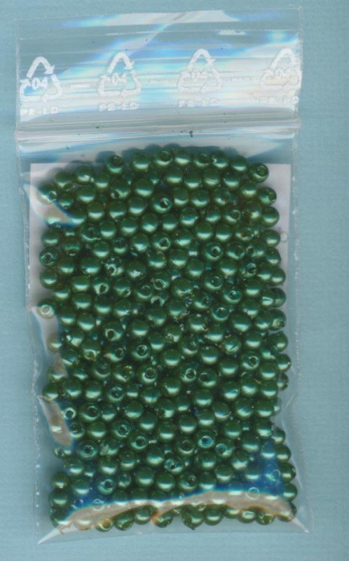 1130967 efco Wachsperlen 3mm dunkelgrün 4g