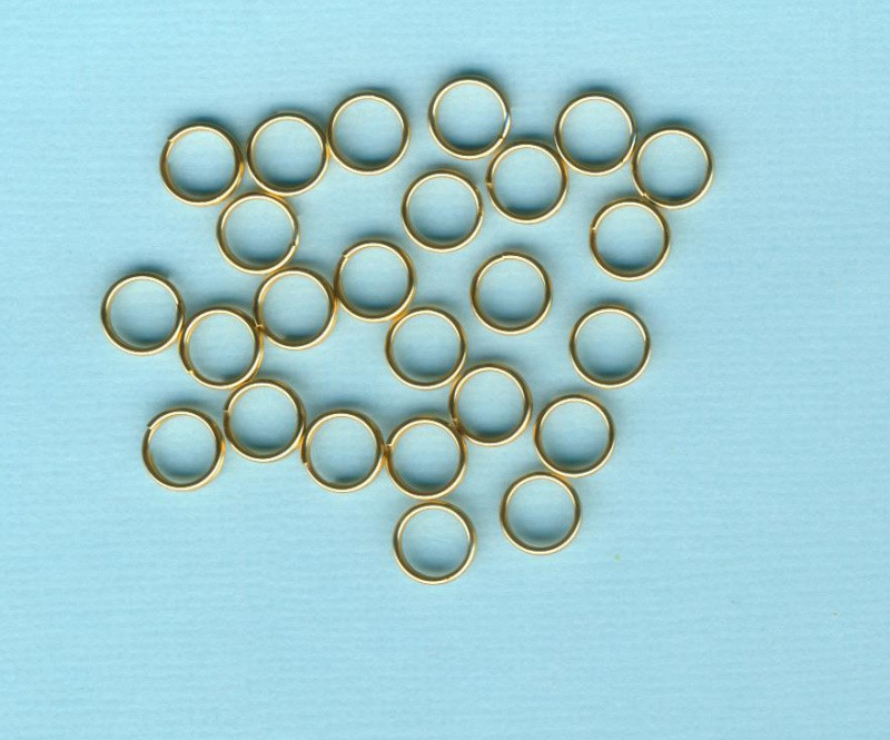 h41351795 Spaltringe Edelstahl 7mm gold 25 Stück