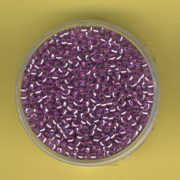 96112219 Toho Beads 2,2mm lila Silbereinzug 12g