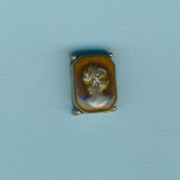 2204834 Metall Zwischenteil Frauenkopf 17x13mm antik braun
