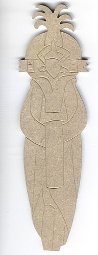 073600013 Holz Dekor Afrikanische Puppe 2 24,5x7cm