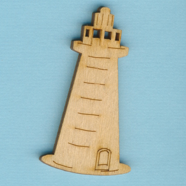 lth5705 Holz Deko Leuchtturm 5cm