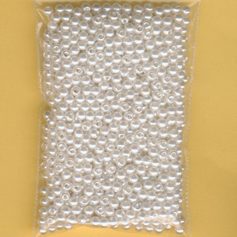 g0093031 Wachsperlen 3mm weiß 10g
