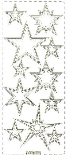pu365g Sticker Sterne 17 gold transparent