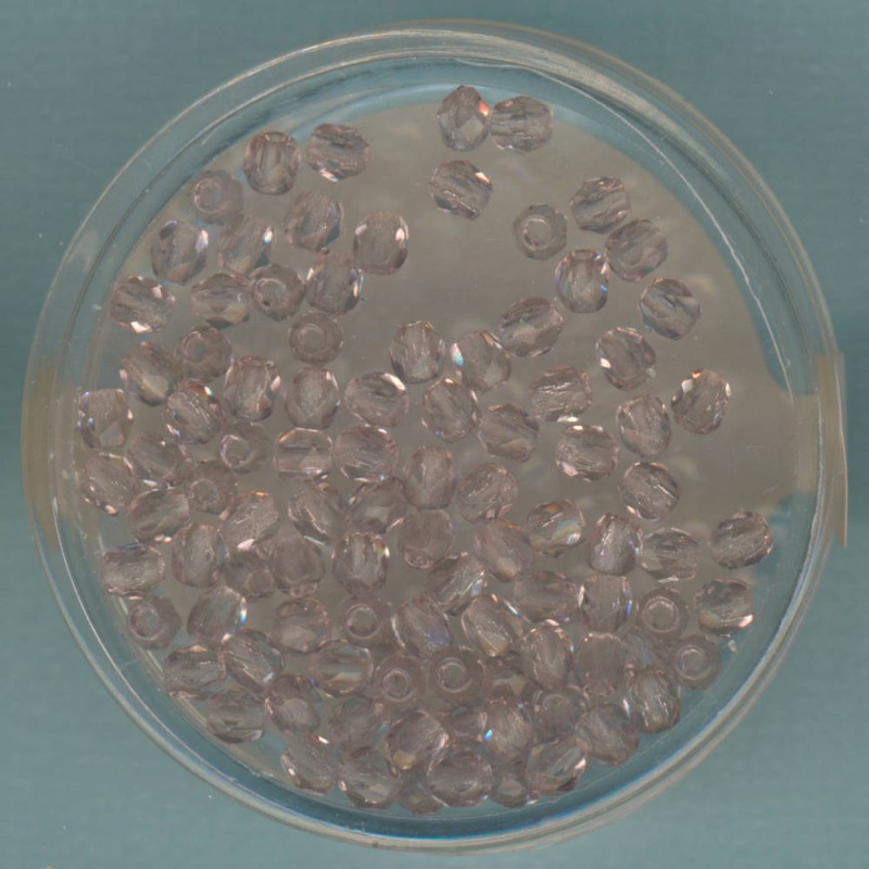 0730-03165 Glasschliffperlen 3mm amethyst transparent 100 Stück