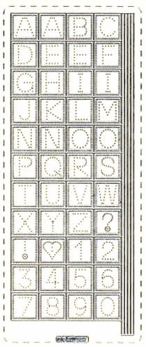 pu357s Sticker Buchstaben und Zahlen 14mm silber transparent