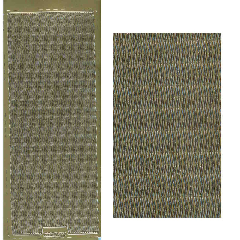 pu471g Sticker Linien 38 gold