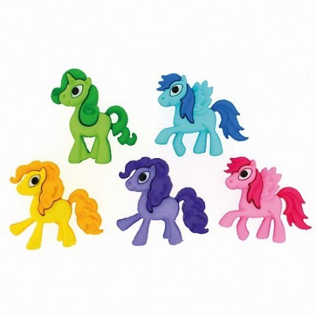 Knöpfe Playful Ponies 5 Stück