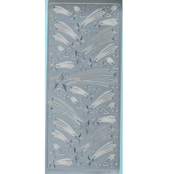 cl1856s Sticker Sterne und Kometen silber