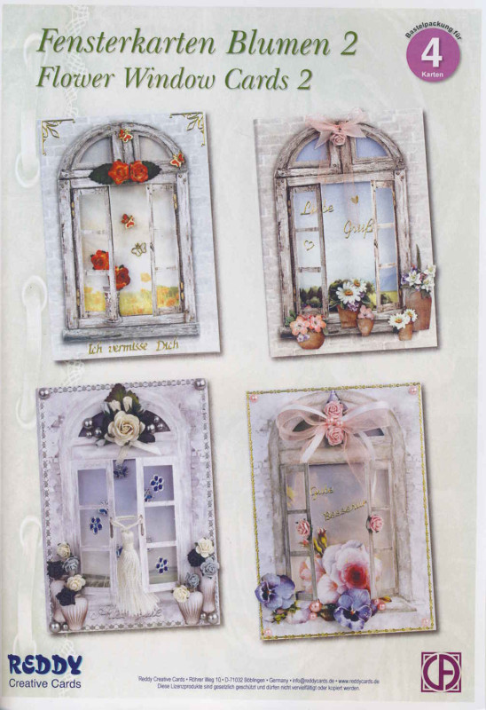 80487 Bastelset Fensterkarten Blumen 2
