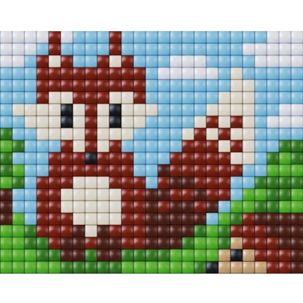 40004 Pixelhobby Bastelset XL Fuchs und Igel