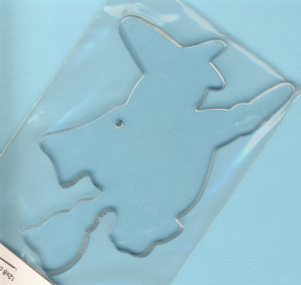 6918379 Acryl Malscheibe Hänger Hexe 12x8cm 2 Stück