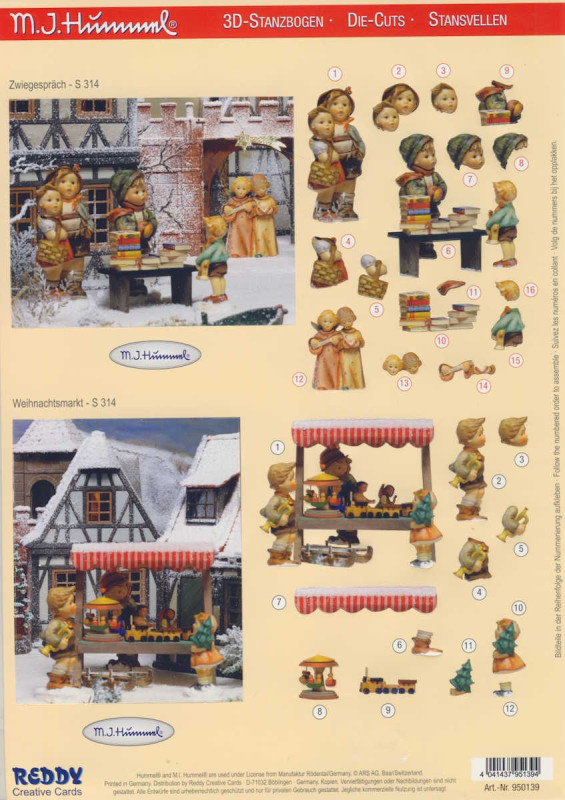 950139 3D Stanzbogen A4 M I Hummel Zwiegespräch