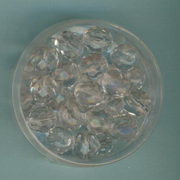 1900103 Glasschliffperlen 8mm kristall transparent 25 Stück