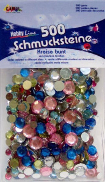 Schmucksteine-Set Kreise bunt