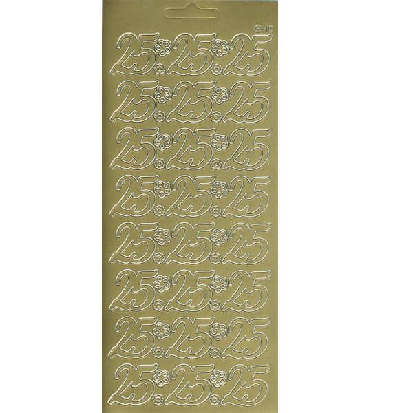 cl410g Sticker 25 mit Blümchen gold