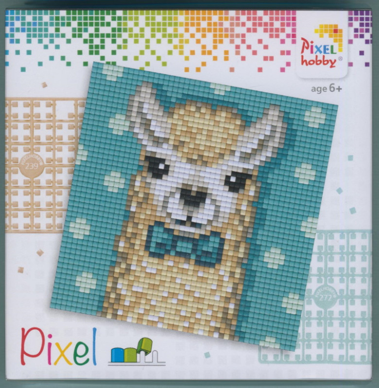 px44021 Pixelhobby Set 4 kleine Basisplatten Alpaca