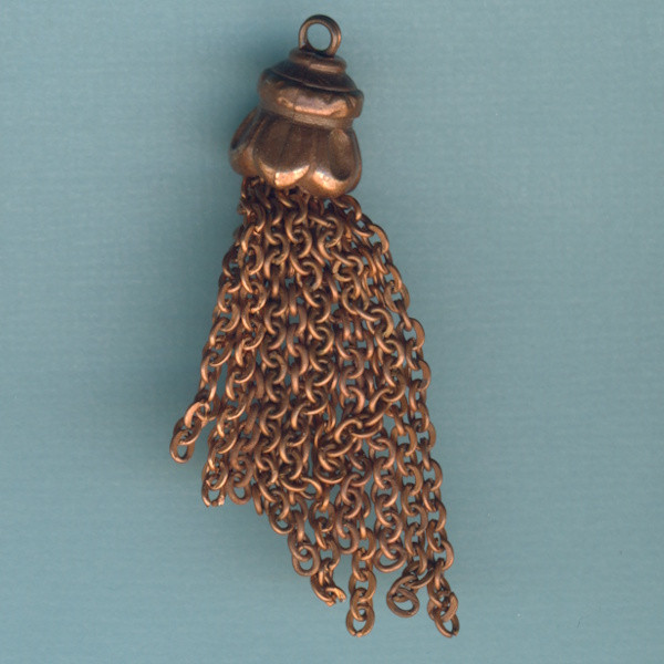 457632991 Metallanhänger Quaste12x55mm altkupfer
