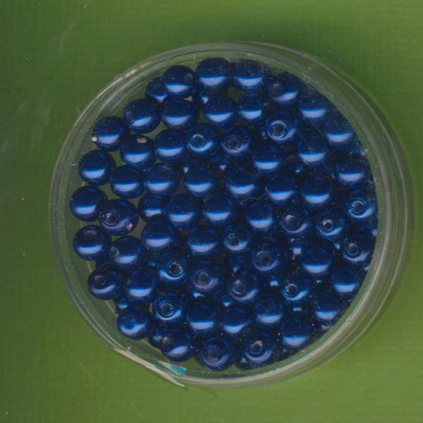 11183 Glaswachsperlen 4mm dunkelblau ca. 114 Stück