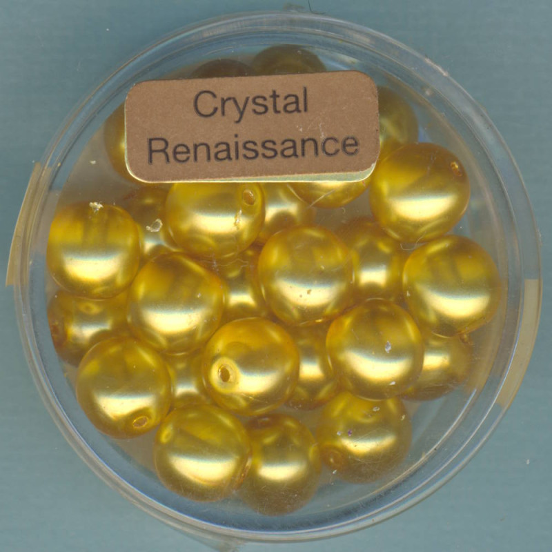 0780-08434 Crystal Renaissance Perlen 8mm gelb 25 Stück