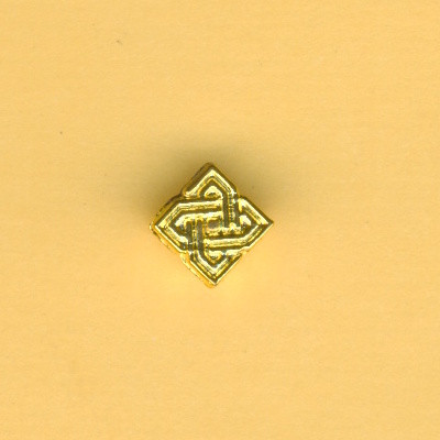 572115a Schmuckelement keltischer Knoten 7x3mm vergoldet