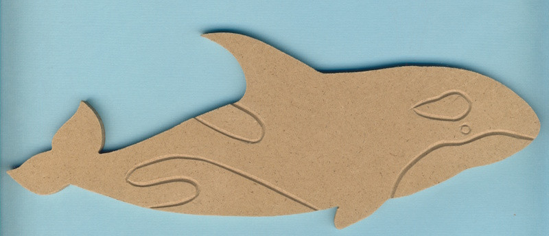 078190012 Holz Dekor Orca 21,2x8,7cm