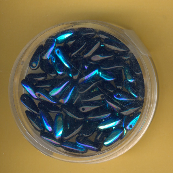 5181-08274 Daggy Beads 2,5x8mm jet AB 70 Stück