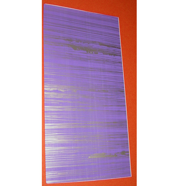7009081 Kerzen Wachsplatte gestreift gold-flieder 200x100mm
