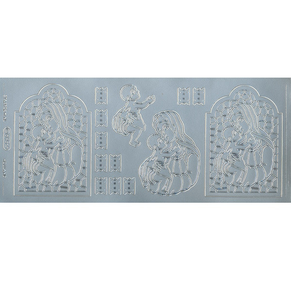 ls893s Sticker Maria mit Kind silber