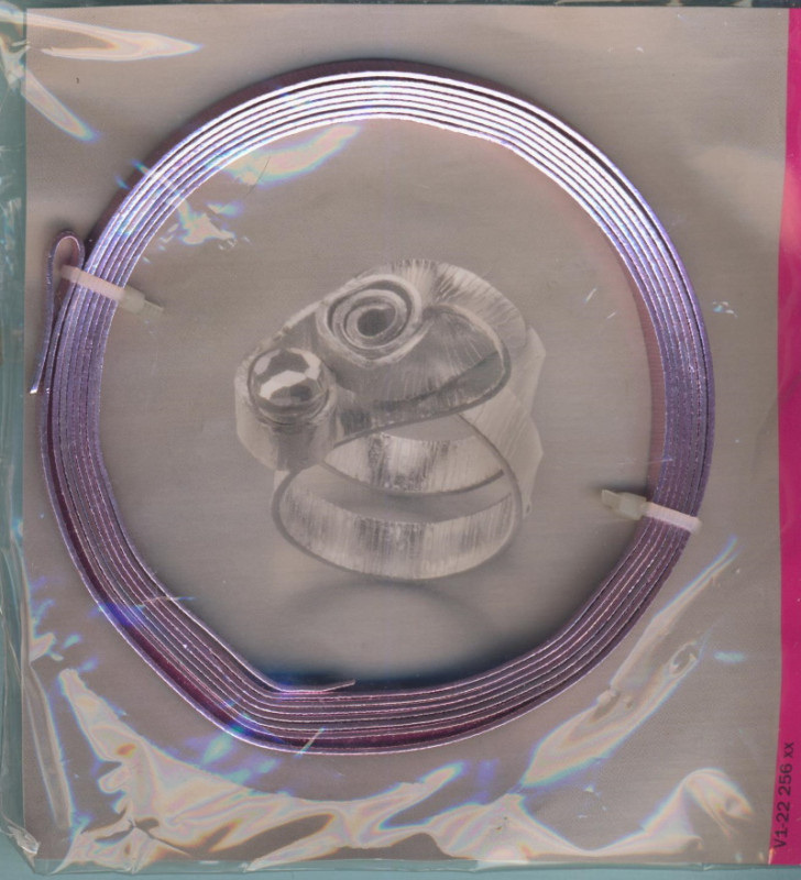 2225632 Aluflachdraht 1x5mm Struktur rosa 2m