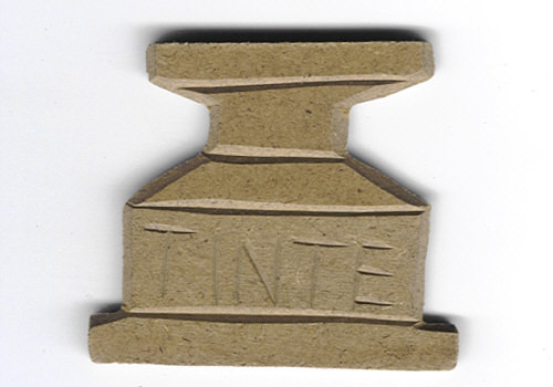 07782009 Holz Dekor Tintenfass 7x6cm