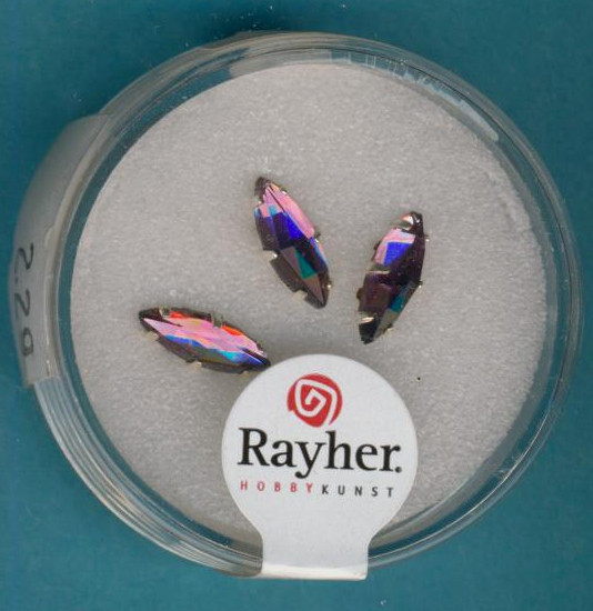 14178820 Strasssteine spitzoval 11x4mm amethyst 3 Stück