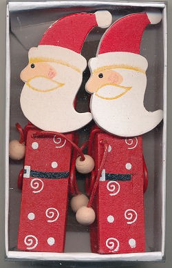 5618600 Holzklammern Nikolaus 2 Stück