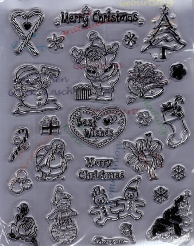 9452711 Transparente Stempel Weihnachten 14 x 18cm
