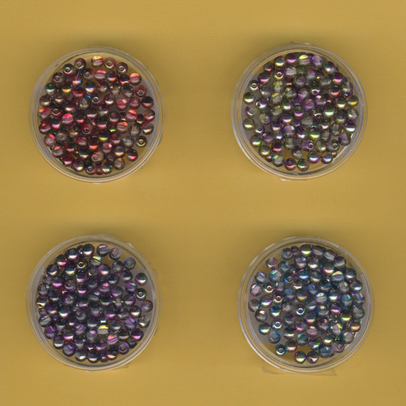 100 Stück Glasperlen 4mm Crystal Magic