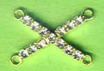 1090931 Strasszwischenteil gold-kristall 30mm