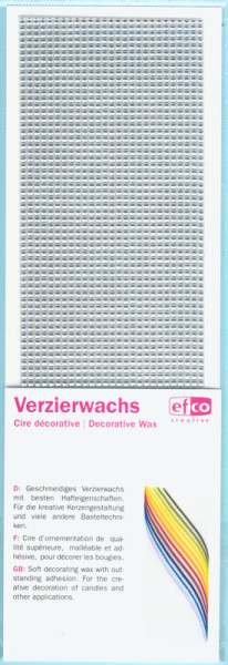 3522102 Kerzen Wachs-Perlstreifen 200x2mm silber 27 Stück