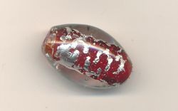 Glasolive 24x14mm rot/silber