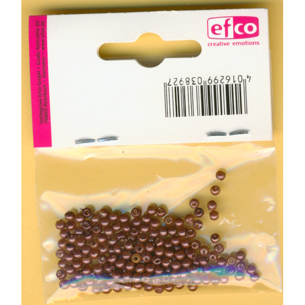 1030978 Wachsperlen 3mm braun 125 Stück