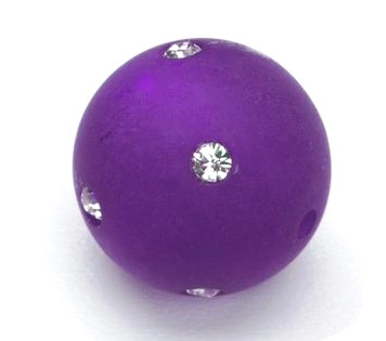 6091431 Polarisperle 14mm mit Swarovski-Strass lila