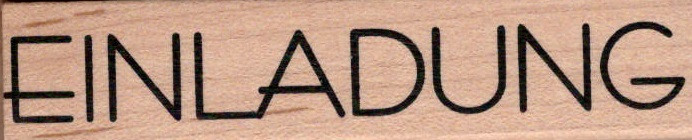 211800330 Holzstempel Einladung 9,5x2,5cm